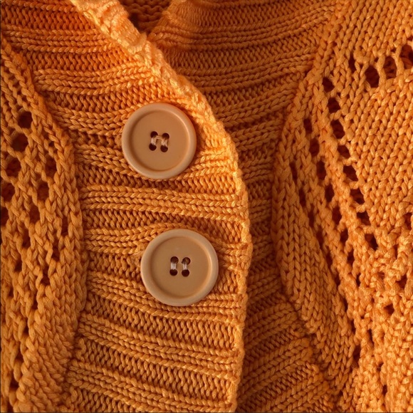 Unique Knit Cardigan // Pastel Orange - Picture 3 of 3